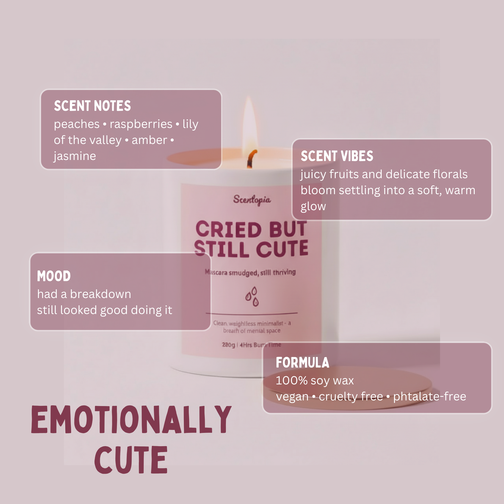 Cried But Still Cute - Candle