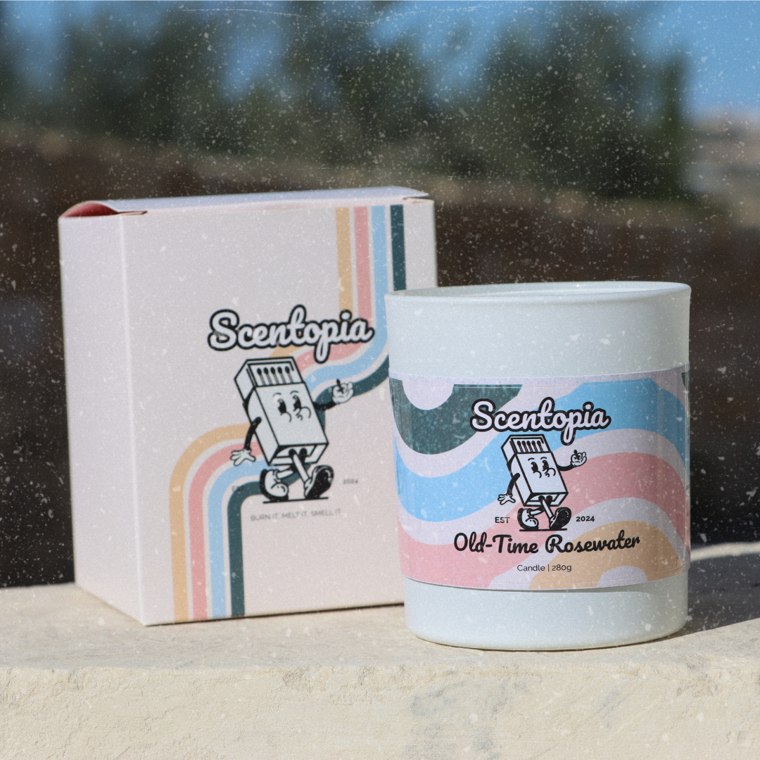 Old-Time Rosewater Candle