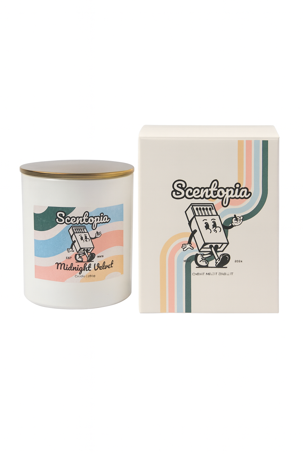 scentopia candle with box on a white background